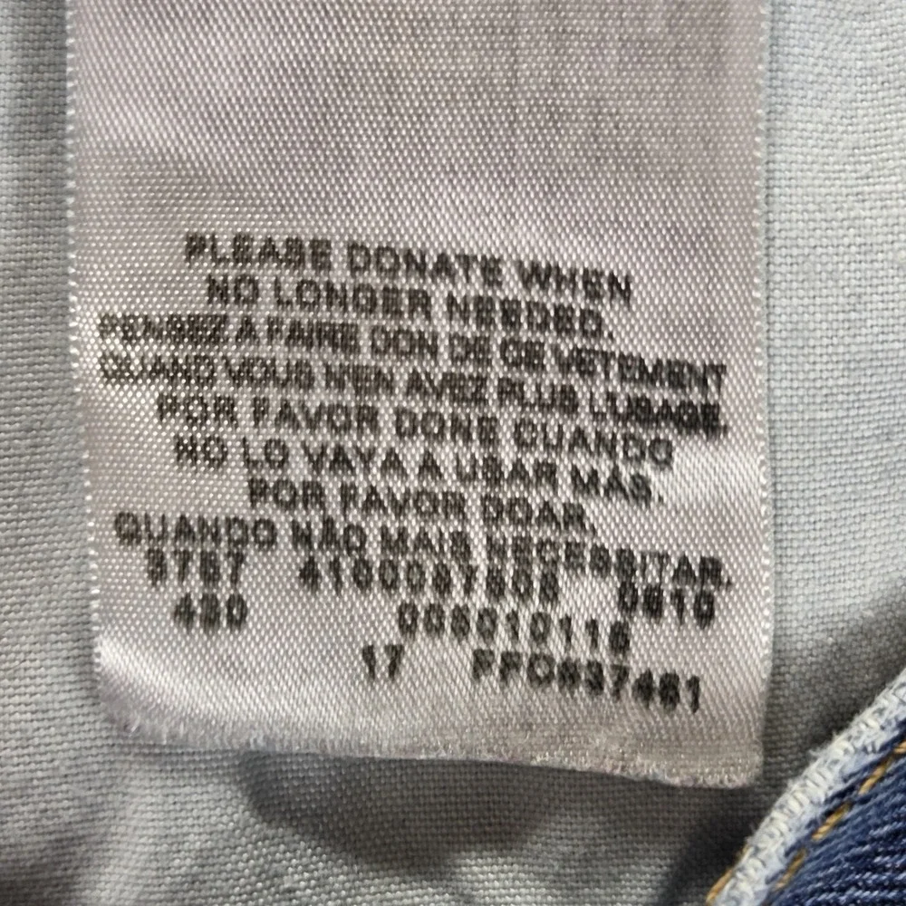 Levis 501 Jeans‎ Mens Blue Medium Wash Straight Button Fly Distressed Fits 34x32